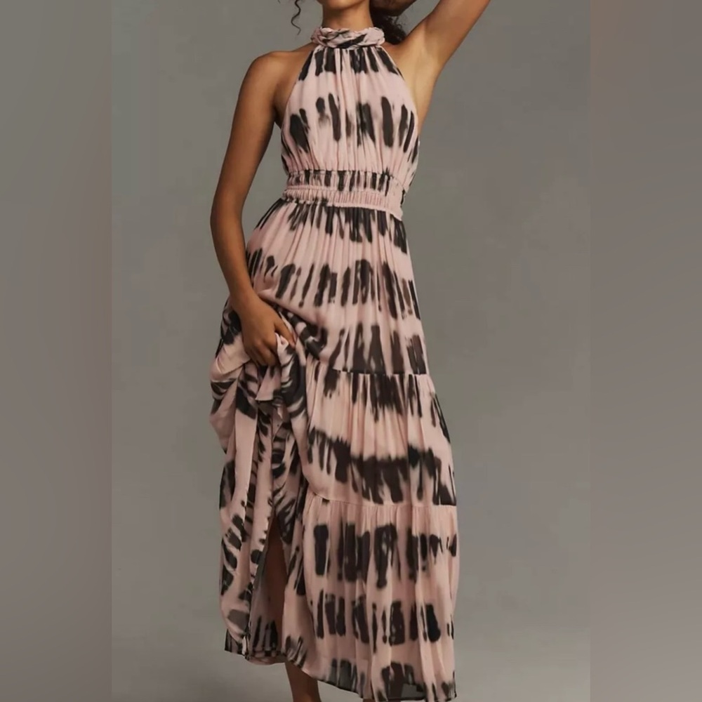 NWT $178 Anthropologie The Somerset Maxi Dress: Halter Edition M